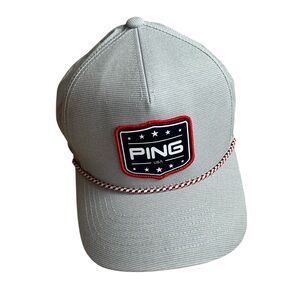Ping Gray Hat with Black and Red Logo